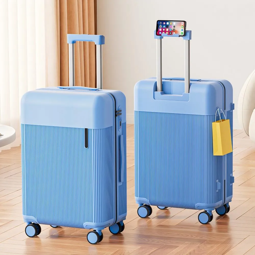 Durable Anti-Fall 24-Inch Large Capacity Password Trolley Suitcase Set - Two-Piece Luggage for Travel thumbnail 3