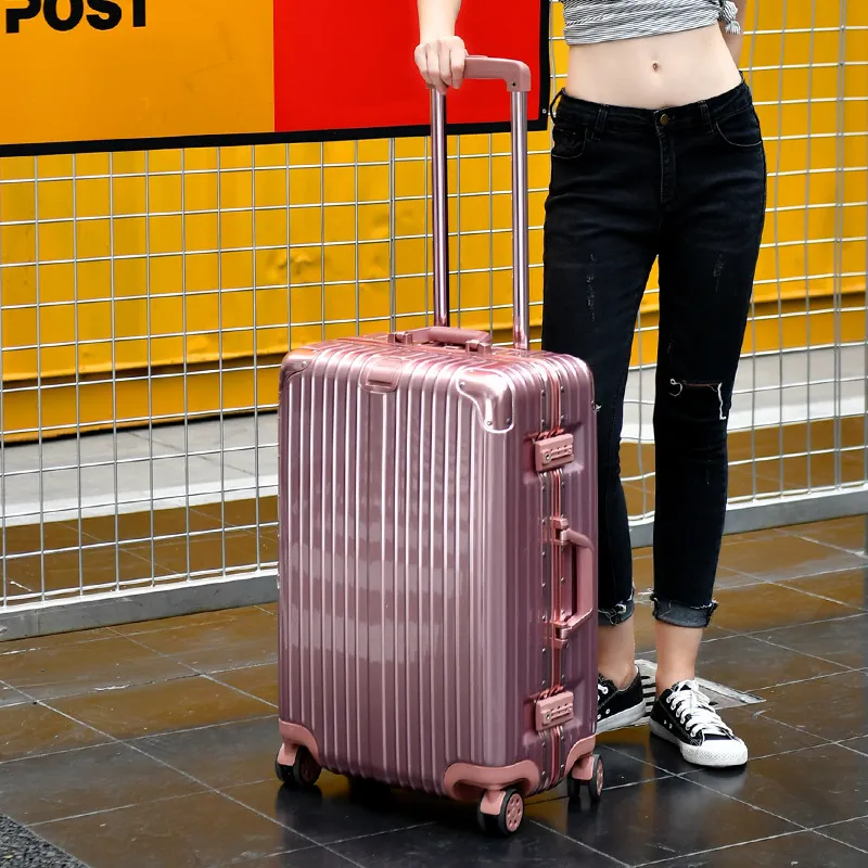 Luxury Anti-Scratch Aluminum Frame Trolley Suitcase Luggage - 20-29 Inch Travel Bag for Men & Women, Durable Hardshell Rolling Suitcase for Business & Leisure Trips - Image 2