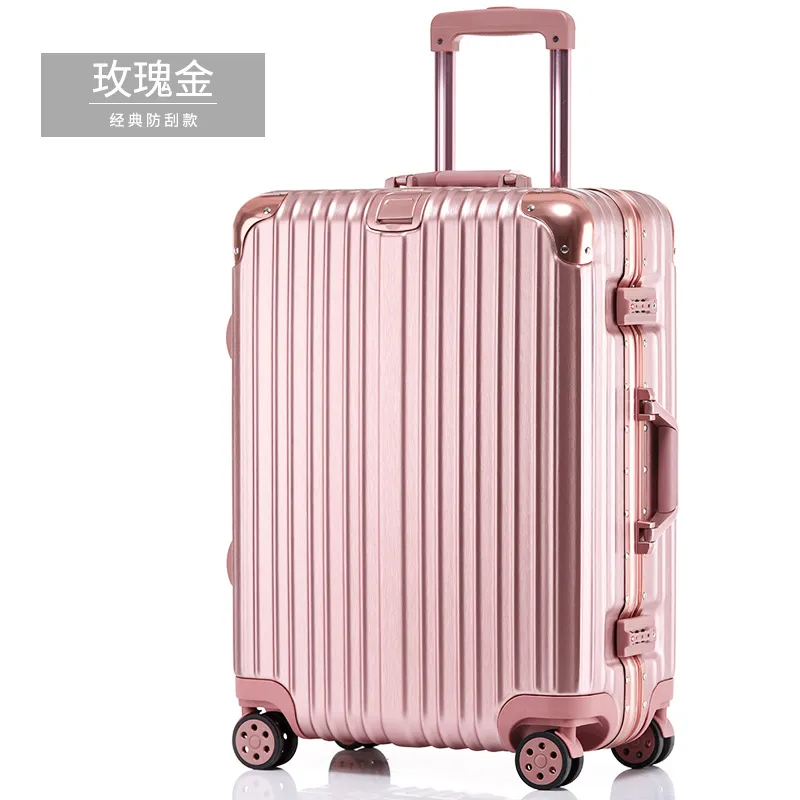 Luxury Anti-Scratch Aluminum Frame Trolley Suitcase Luggage - 20-29 Inch Travel Bag for Men & Women, Durable Hardshell Rolling Suitcase for Business & Leisure Trips - Image 5