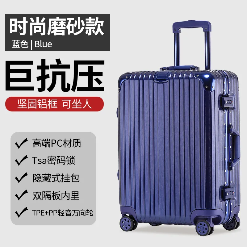Luxury Anti-Scratch Aluminum Frame Trolley Suitcase Luggage - 20-29 Inch Travel Bag for Men & Women, Durable Hardshell Rolling Suitcase for Business & Leisure Trips - Image 9