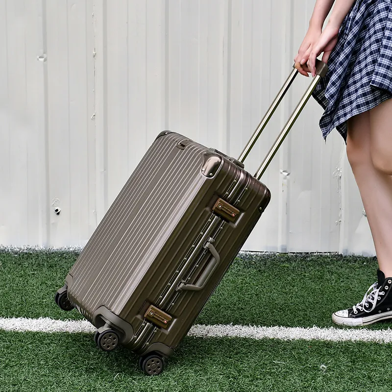Luxury Anti-Scratch Aluminum Frame Trolley Suitcase Luggage - 20-29 Inch Travel Bag for Men & Women, Durable Hardshell Rolling Suitcase for Business & Leisure Trips - Image 3