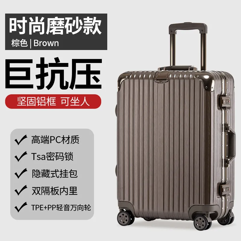 Luxury Anti-Scratch Aluminum Frame Trolley Suitcase Luggage - 20-29 Inch Travel Bag for Men & Women, Durable Hardshell Rolling Suitcase for Business & Leisure Trips - Image 6