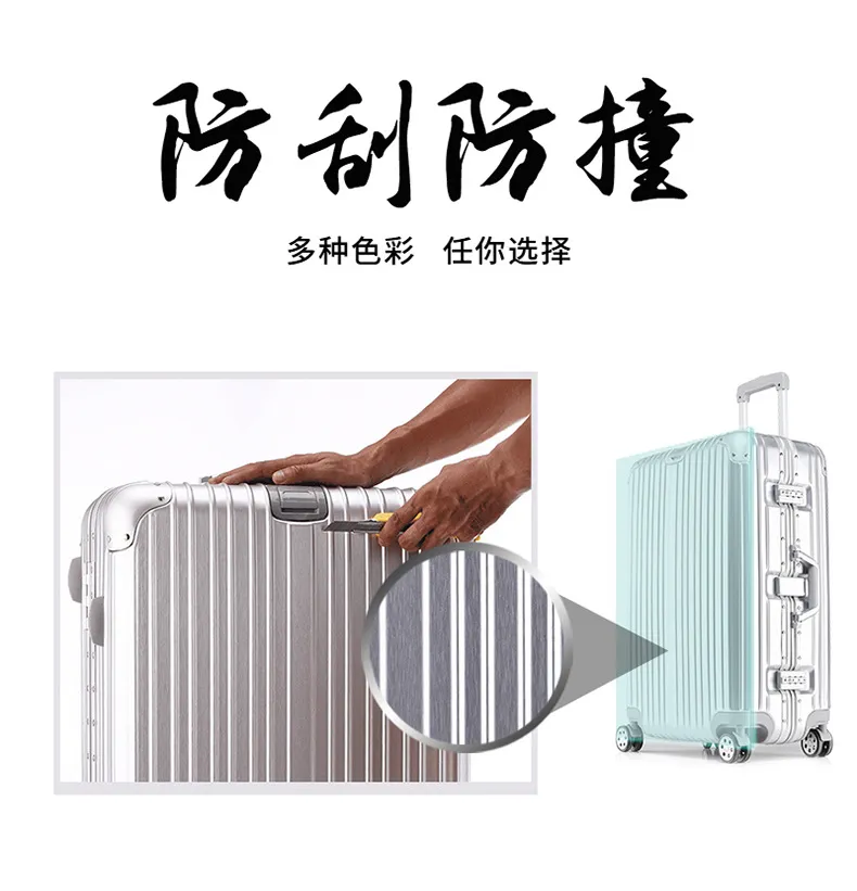 Luxury Anti-Scratch Aluminum Frame Trolley Suitcase Luggage - 20-29 Inch Travel Bag for Men & Women, Durable Hardshell Rolling Suitcase for Business & Leisure Trips showcase 8