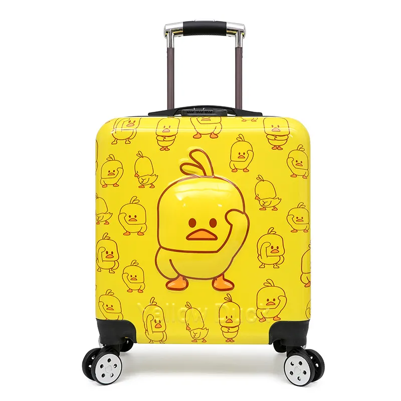 Cute Cartoon Children's Trolley Luggage 18-Inch Boarding Suitcase with Universal Wheels and Password Lock, Ideal Gift for Kids - Image 3