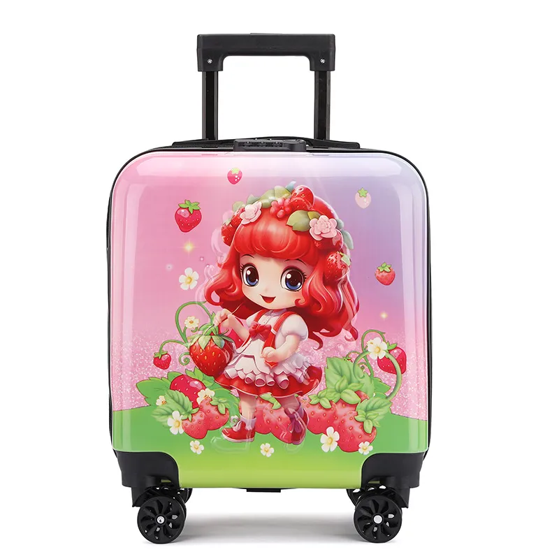 Cute Cartoon Children's Trolley Luggage 18-Inch Boarding Suitcase with Universal Wheels and Password Lock, Ideal Gift for Kids - Image 6