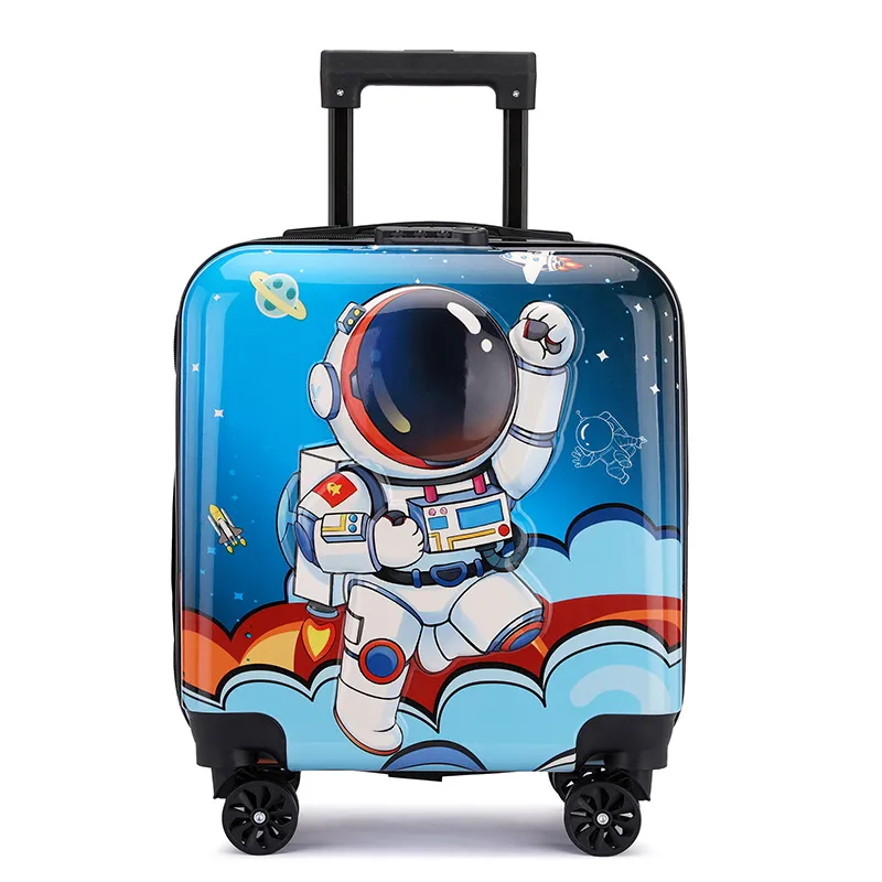 Cute Cartoon Children's Trolley Luggage 18-Inch Boarding Suitcase with Universal Wheels and Password Lock, Ideal Gift for Kids - Image 9