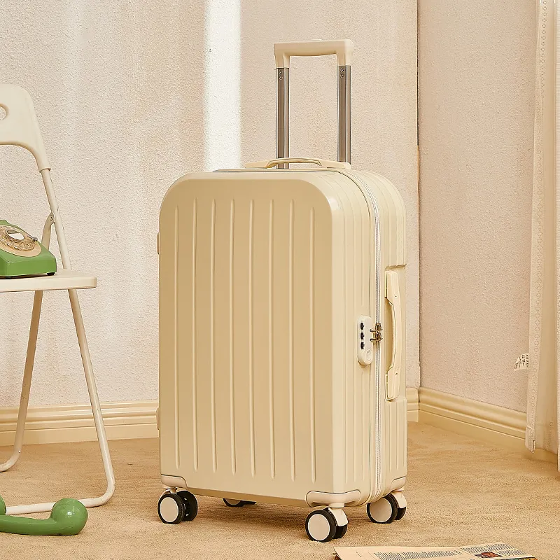 Women's Lightweight 20-inch Trolley Suitcase with Password Lock and 4-Way Spinner Wheels, Japanese Style Small Fresh Luggage for Students and Travelers thumbnail 9