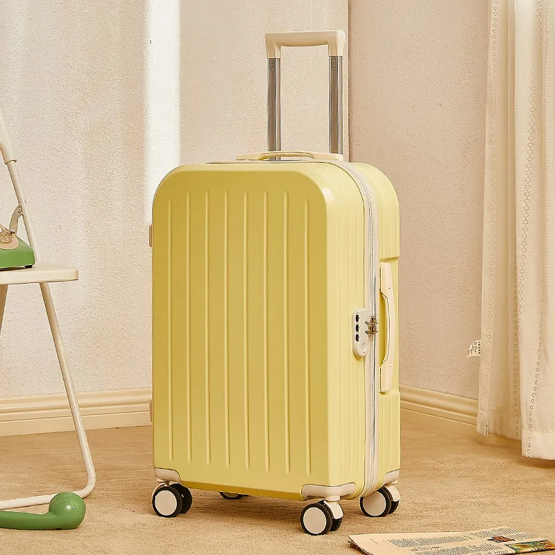 Women's Lightweight 20-inch Trolley Suitcase with Password Lock and 4-Way Spinner Wheels, Japanese Style Small Fresh Luggage for Students and Travelers thumbnail 10