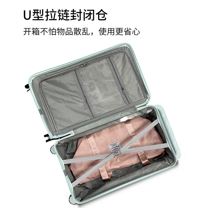 26-Inch Large Capacity Luggage Suitcase with Universal Wheels, Flat Bottom Password Box for Men and Women Travelers thumbnail 4