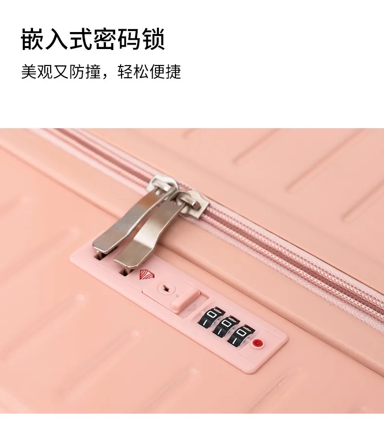 26-Inch Large Capacity Luggage Suitcase with Universal Wheels, Flat Bottom Password Box for Men and Women Travelers showcase 11