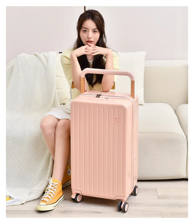 26-Inch Large Capacity Luggage Suitcase with Universal Wheels, Flat Bottom Password Box for Men and Women Travelers showcase 18