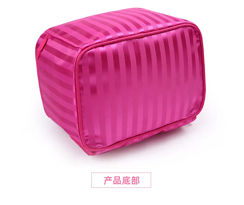 Portable Foldable Jacquard Cosmetic Bag for Women - Large Capacity Travel Toiletry Organizer with Jewelry Storage, Ideal for Travel Supplies showcase 18