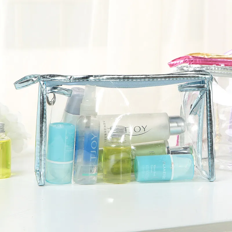 Transparent Portable Cosmetic Bag for Women, Fashionable Travel Toiletry Organizer, Clear Makeup Pouch, Versatile Storage Briefcase for Beauty Essentials showcase 8