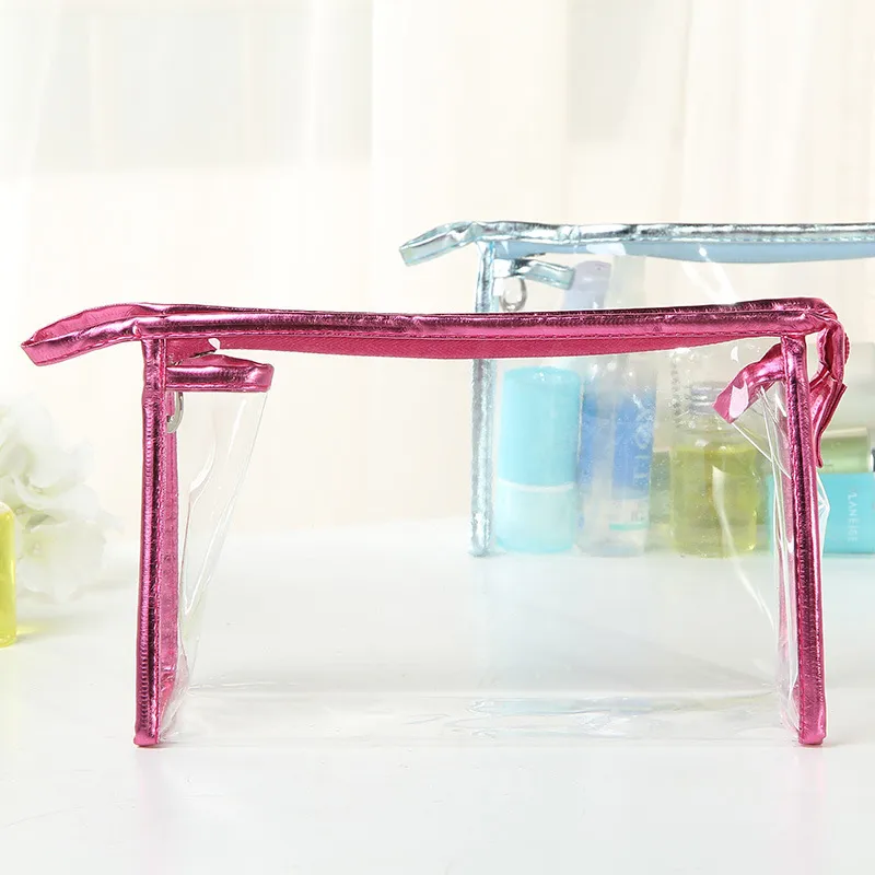 Transparent Portable Cosmetic Bag for Women, Fashionable Travel Toiletry Organizer, Clear Makeup Pouch, Versatile Storage Briefcase for Beauty Essentials showcase 7