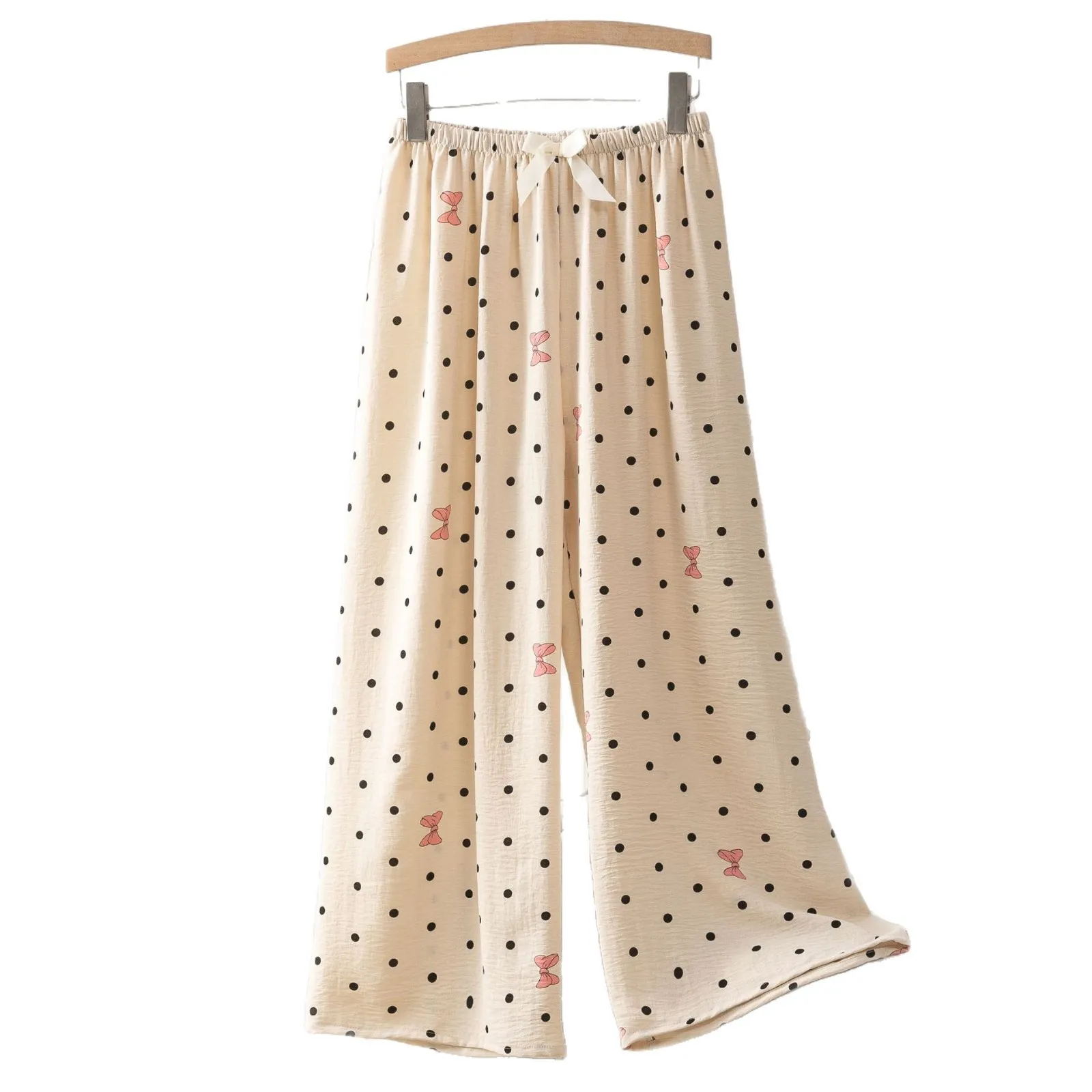 Women's Ice Silk Pajama Pants Summer Cartoon Print Home Loungewear High Waist Casual Thin Large Size Long Pants thumbnail 5