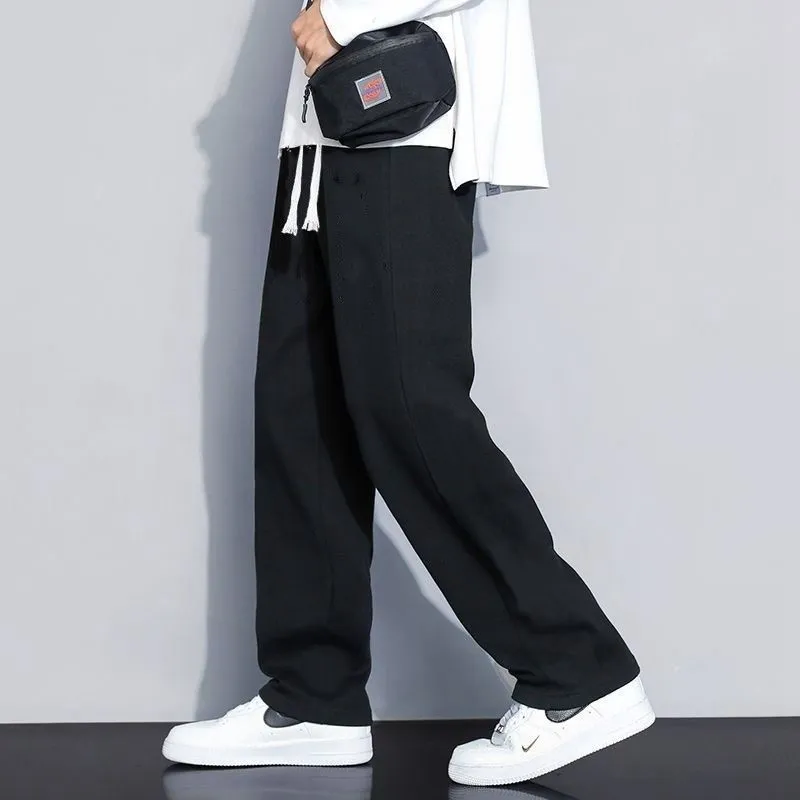 Men's Casual Sweatpants Loose Fit Straight Leg Joggers Breathable Lightweight Sports Pants for Spring Autumn Youth Wide Leg Trousers thumbnail 9