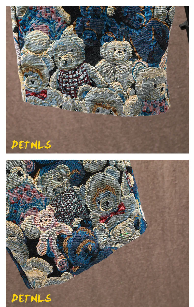 Men's 3D Cartoon Bear Embroidered Casual Shorts - Trendy Summer Breathable Cotton Blend Shorts for Daily Wear showcase 11