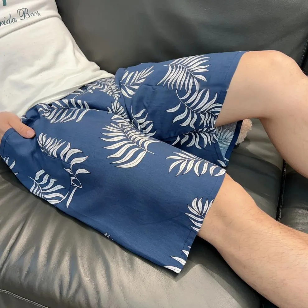 Men's Summer Cotton Silk Rayon Beach Pants - Loose Fit Casual Home Pajama Shorts for Plus Size showcase 10