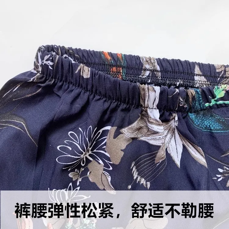 Men's Hawaiian Print Rayon Shorts - Quick-Drying Casual Beach Summer Fashion Pants for Sports & Leisure showcase 12