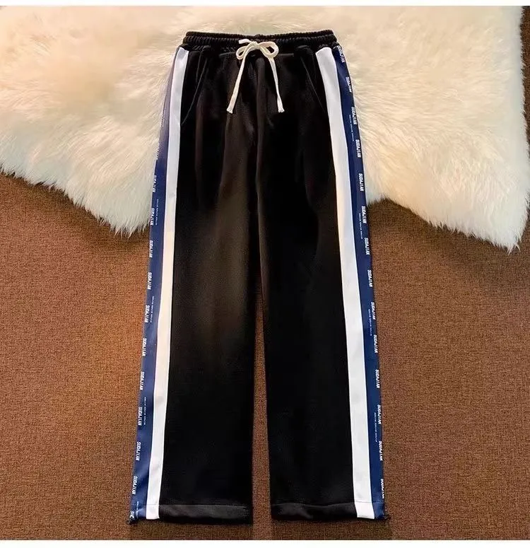 Men's Summer Thin Casual Pants Loose Fit Drawstring Sweatpants Student Sports Long Trousers Breathable Lightweight showcase 5