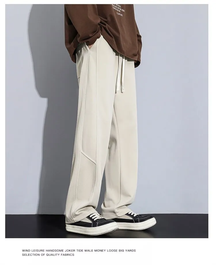 Men's Loose Straight-Leg Sweatpants Spring Autumn Casual Cotton Sports Pants for Teenagers & Students Fashionable Comfort showcase 11