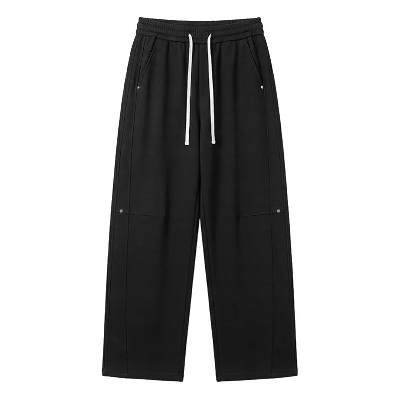 Men's Loose Straight-Leg Sweatpants Spring Autumn Casual Cotton Sports Pants for Teenagers & Students Fashionable Comfort thumbnail 5