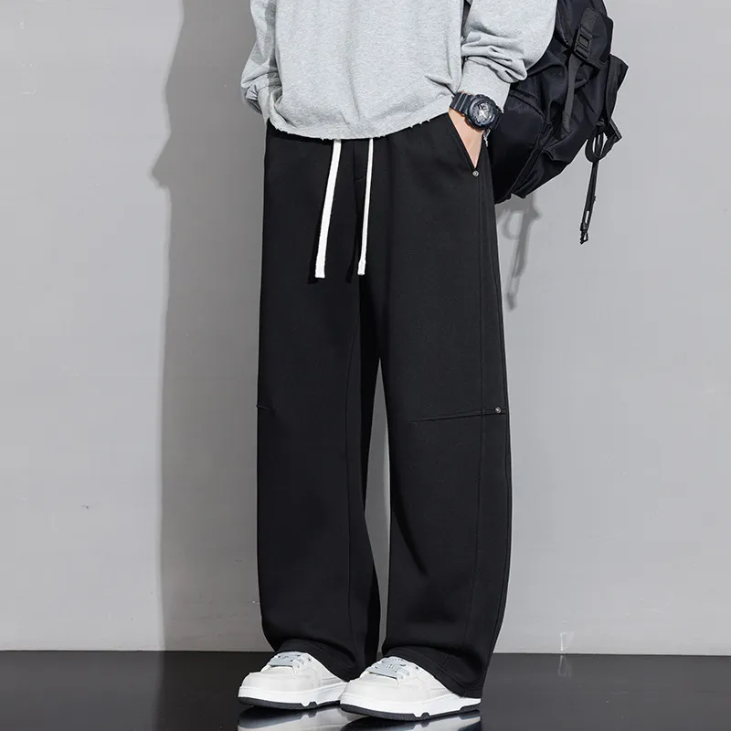 Men's Loose Straight-Leg Sweatpants Spring Autumn Casual Cotton Sports Pants for Teenagers & Students Fashionable Comfort thumbnail 7