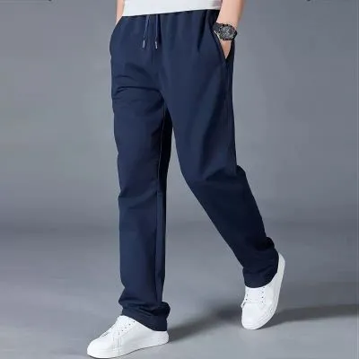 Men's Casual Cotton Sweatpants Loose Fit Straight Leg Joggers Breathable Lightweight Sports Pants for Summer thumbnail 7