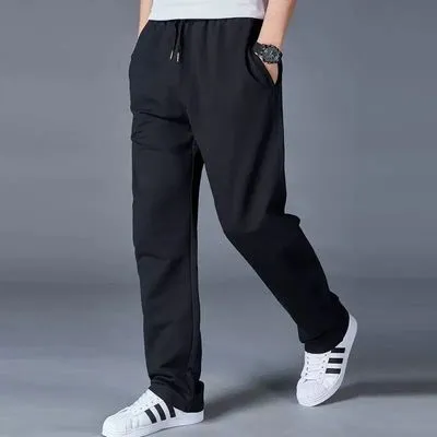 Men's Casual Cotton Sweatpants Loose Fit Straight Leg Joggers Breathable Lightweight Sports Pants for Summer thumbnail 6