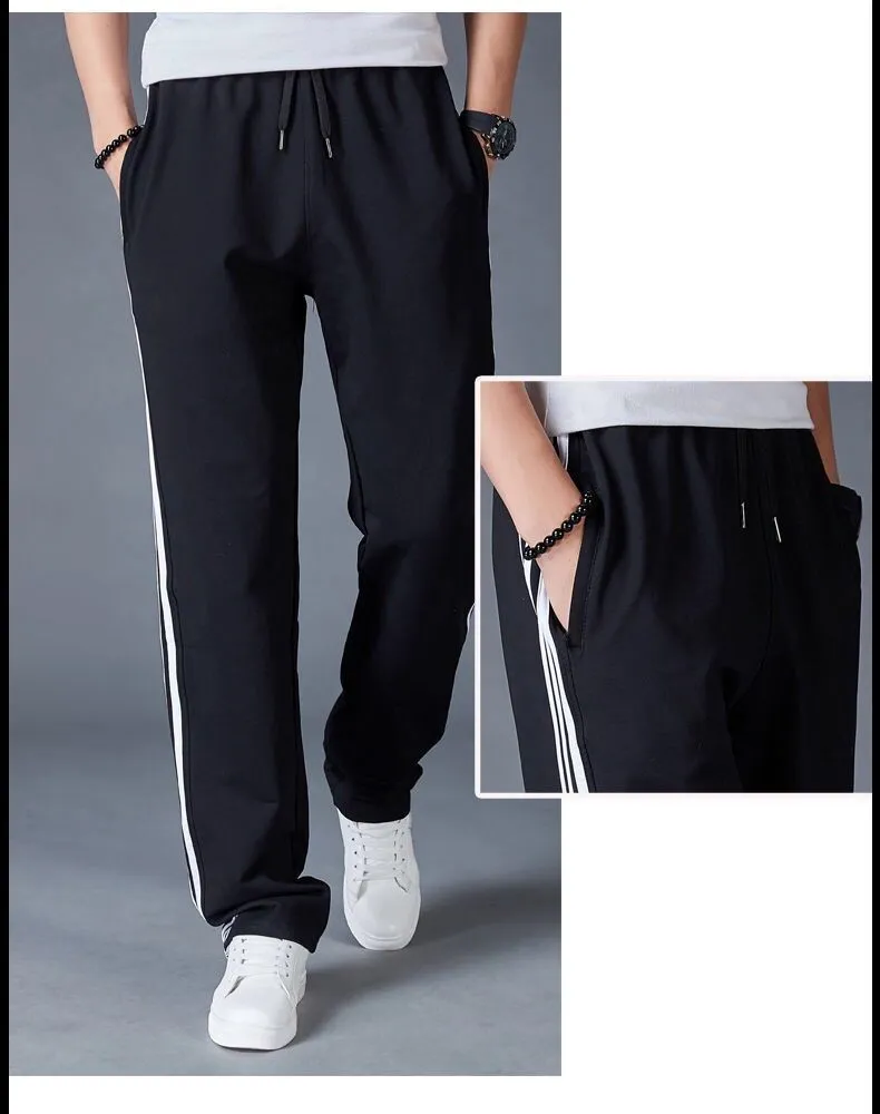 Men's Casual Cotton Sweatpants Loose Fit Straight Leg Joggers Breathable Lightweight Sports Pants for Summer showcase 10