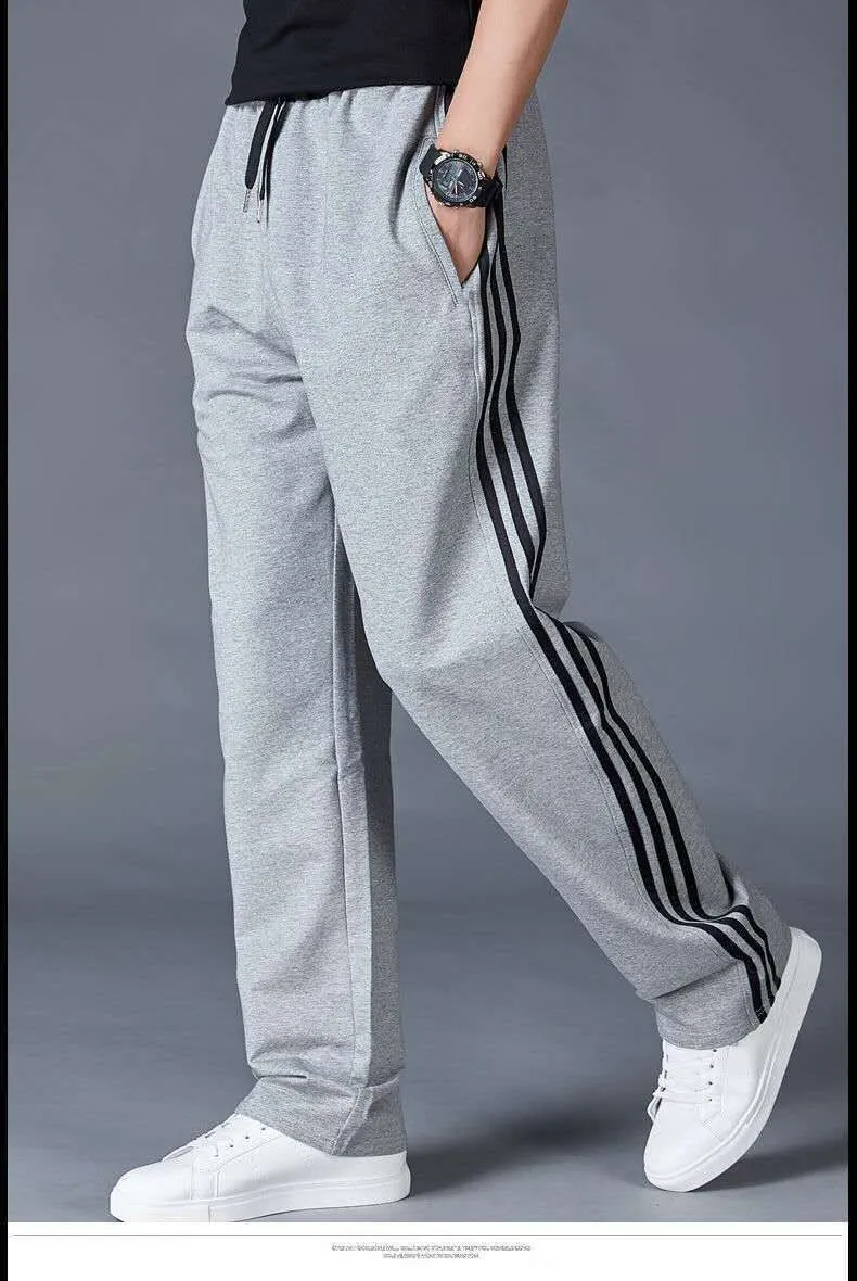 Men's Casual Cotton Sweatpants Loose Fit Straight Leg Joggers Breathable Lightweight Sports Pants for Summer thumbnail 10