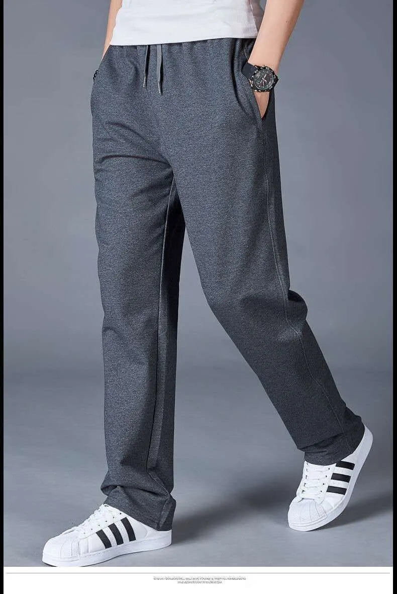Men's Casual Cotton Sweatpants Loose Fit Straight Leg Joggers Breathable Lightweight Sports Pants for Summer showcase 13