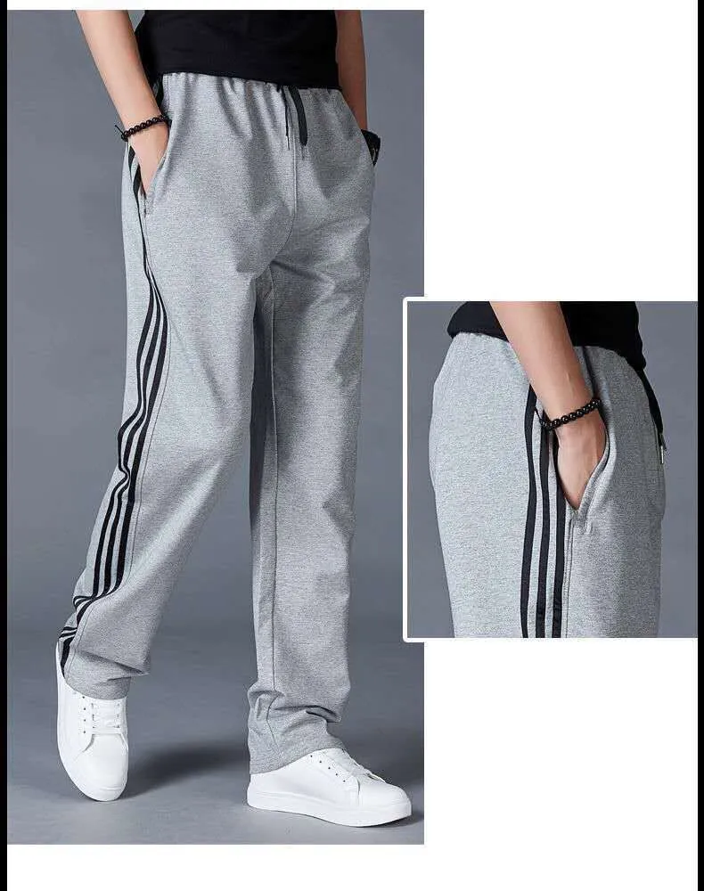 Men's Casual Cotton Sweatpants Loose Fit Straight Leg Joggers Breathable Lightweight Sports Pants for Summer showcase 9