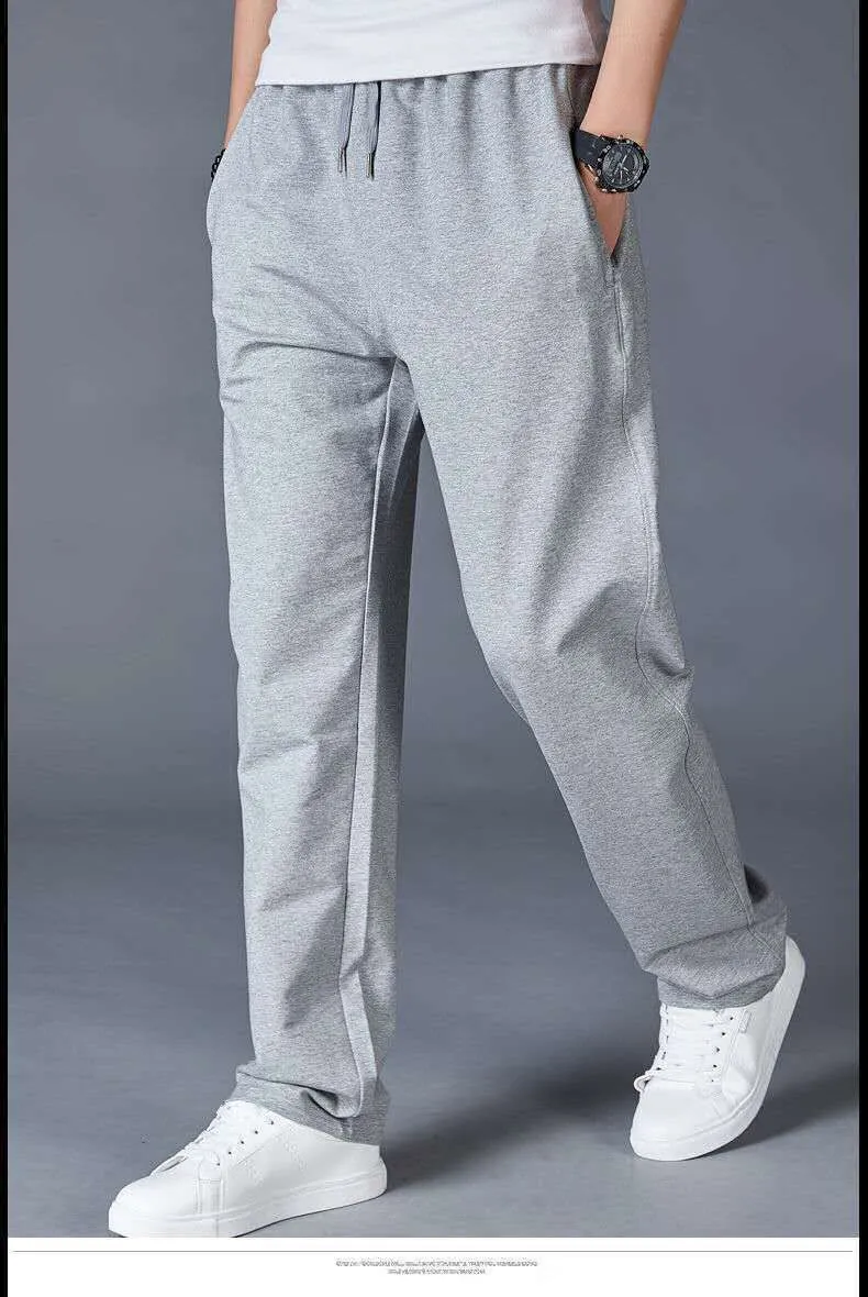 Men's Casual Cotton Sweatpants Loose Fit Straight Leg Joggers Breathable Lightweight Sports Pants for Summer showcase 15