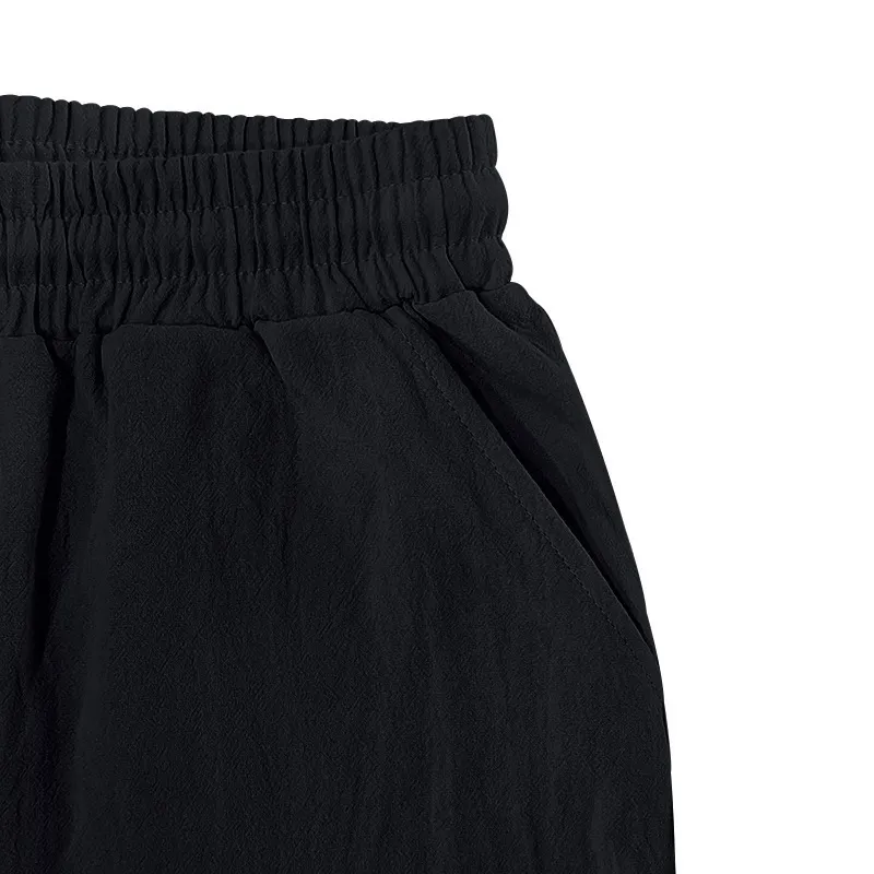 Men's Multi-Pocket Linen Cotton Shorts Casual Sports Workwear Loose Fit Drawstring Five-Point Breathable Summer Style showcase 8