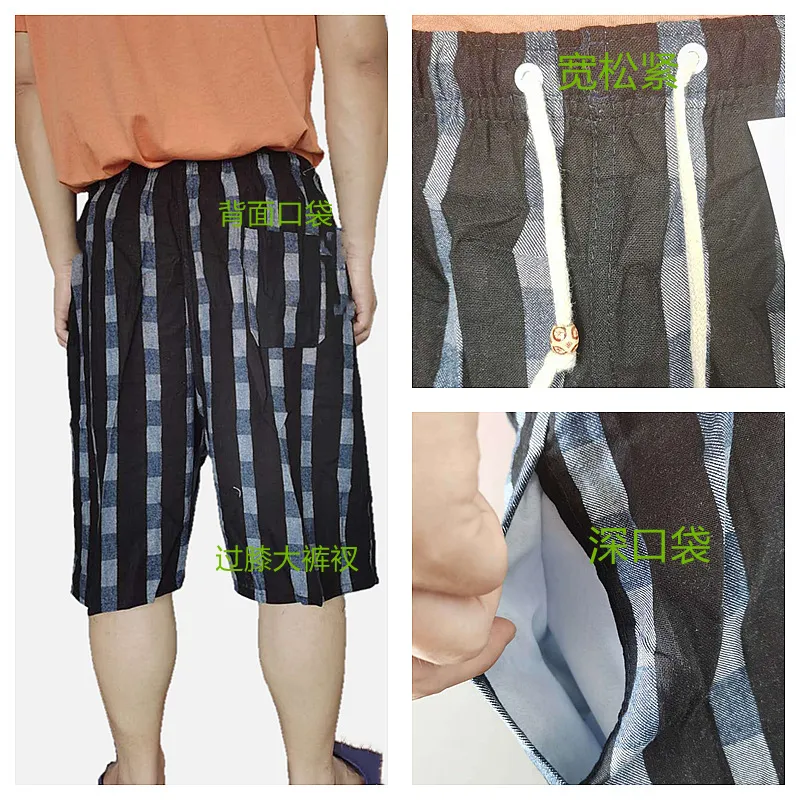 Men's Summer Cotton Linen Casual Trousers, Loose Fit Beach Shorts with Ethnic Elephant Print, Quick-Drying Lightweight Pants for Outdoor Activities showcase 16