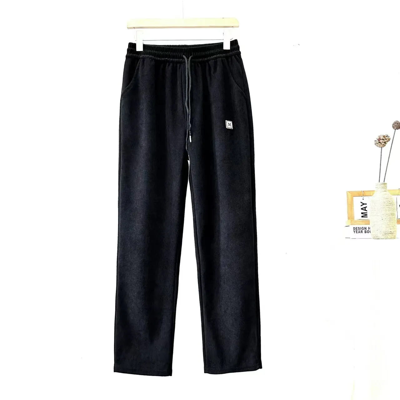 Men's Casual Straight Leg Cotton Composite Pants - Loose Fit Fashionable Trousers for Autumn/Winter thumbnail 6