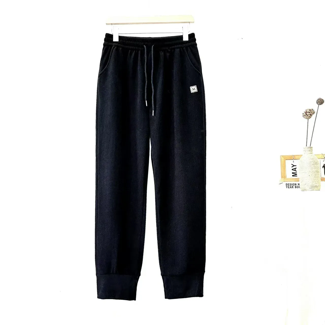 Men's Casual Straight Leg Cotton Composite Pants - Loose Fit Fashionable Trousers for Autumn/Winter thumbnail 8