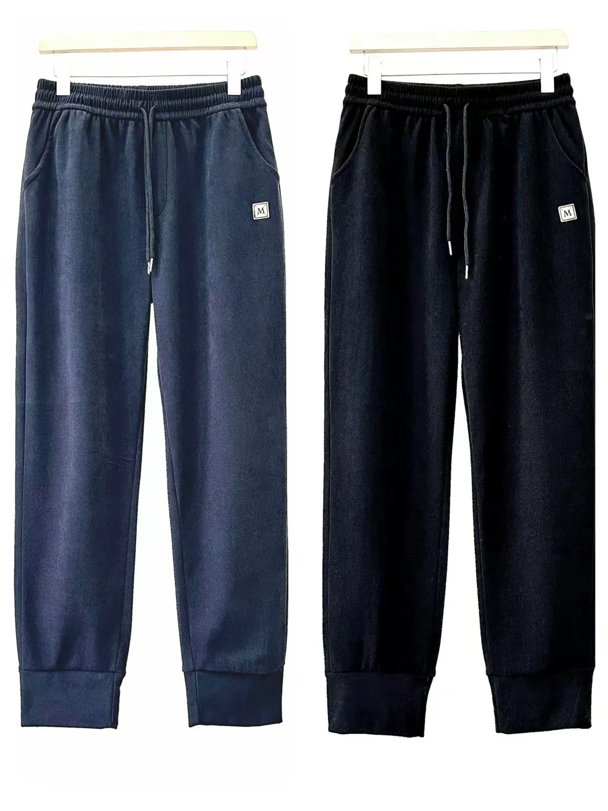 Men's Casual Straight Leg Cotton Composite Pants - Loose Fit Fashionable Trousers for Autumn/Winter showcase 2
