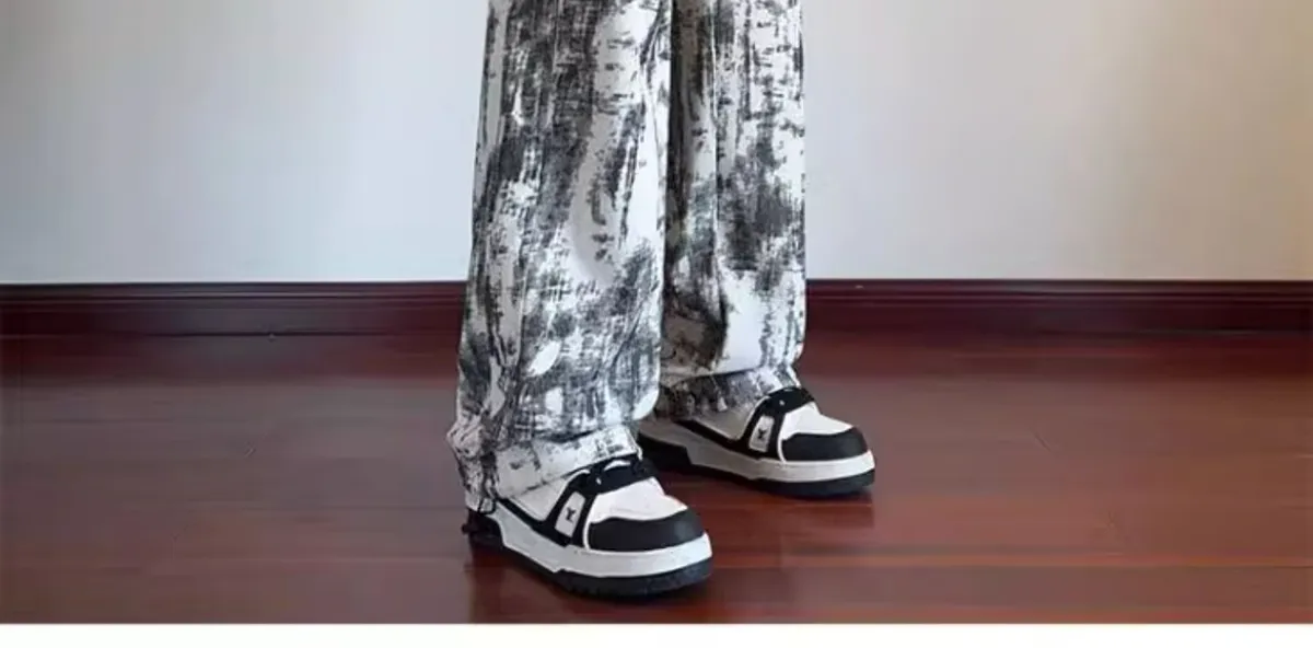 Men's Tie-Dye Casual Pants - Spring/Autumn Fashionable Versatile Sports Drape Long Pants for Streetwear showcase 14