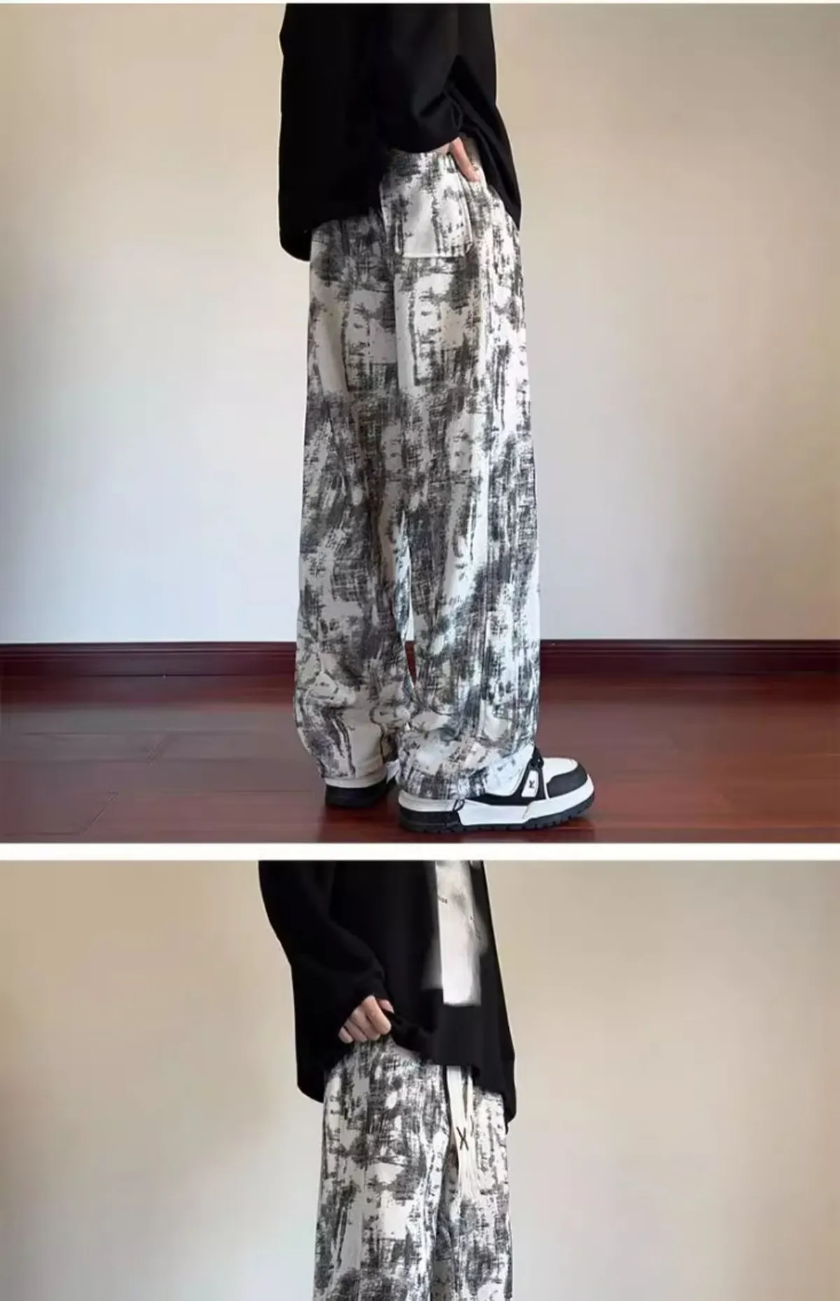 Men's Tie-Dye Casual Pants - Spring/Autumn Fashionable Versatile Sports Drape Long Pants for Streetwear showcase 13