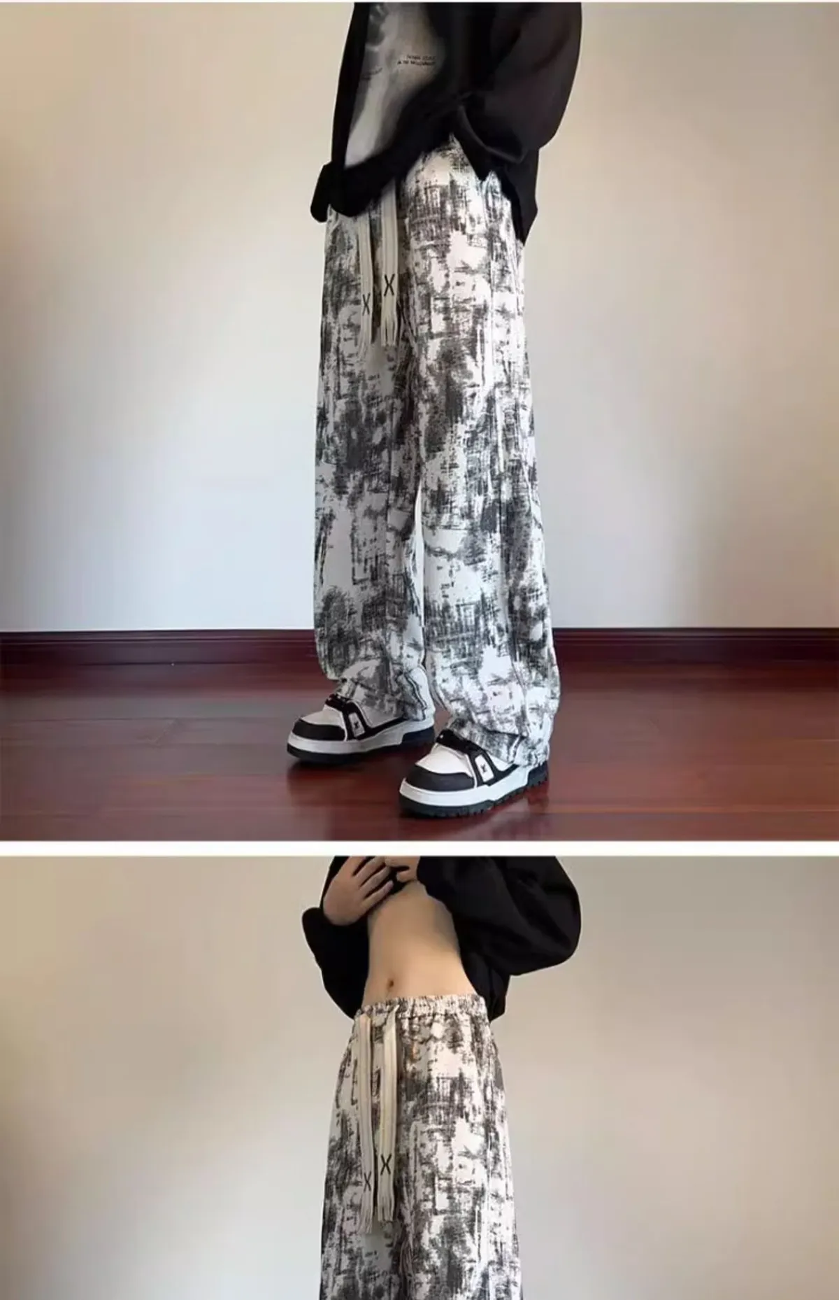 Men's Tie-Dye Casual Pants - Spring/Autumn Fashionable Versatile Sports Drape Long Pants for Streetwear showcase 11