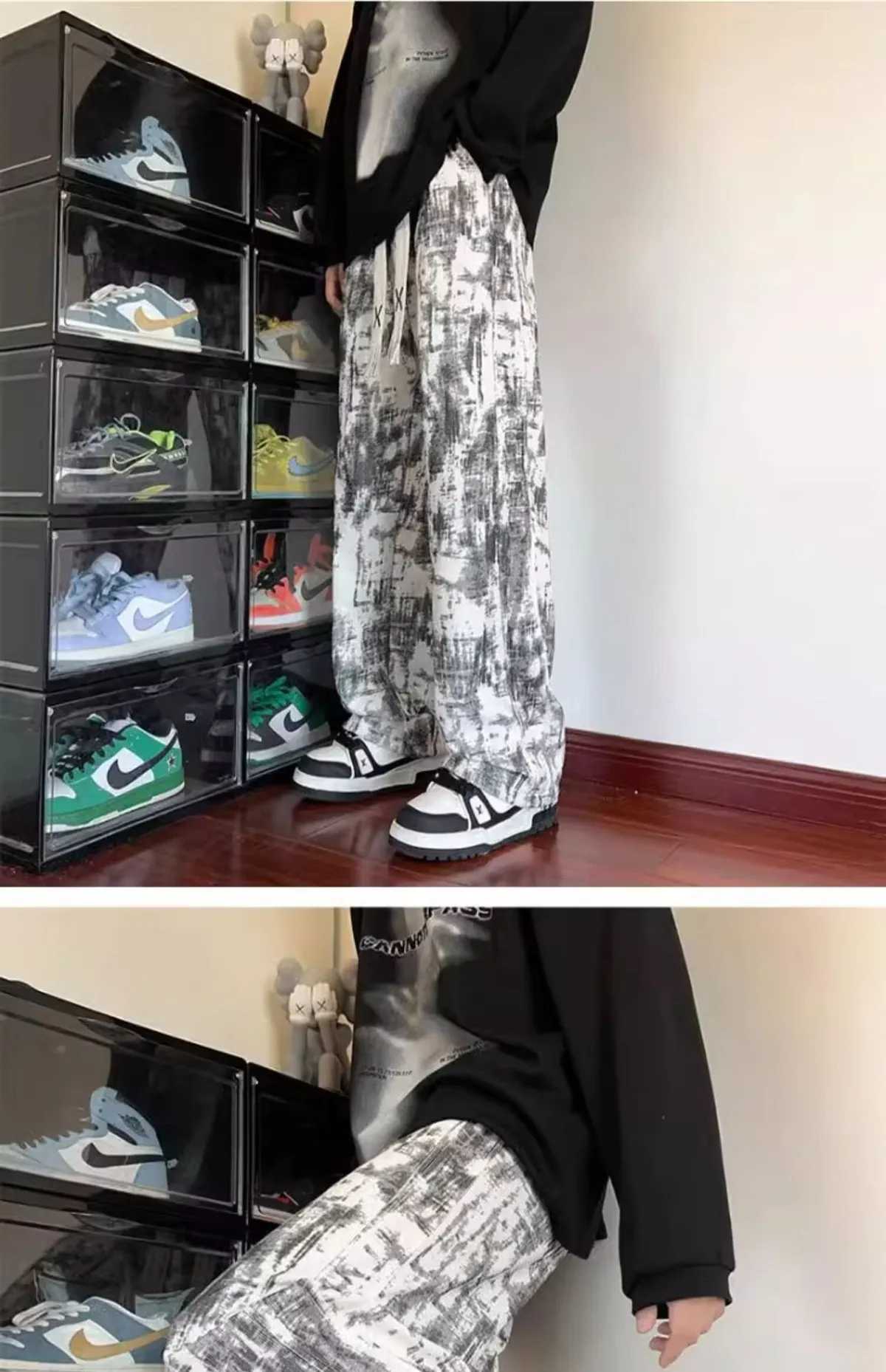 Men's Tie-Dye Casual Pants - Spring/Autumn Fashionable Versatile Sports Drape Long Pants for Streetwear showcase 15