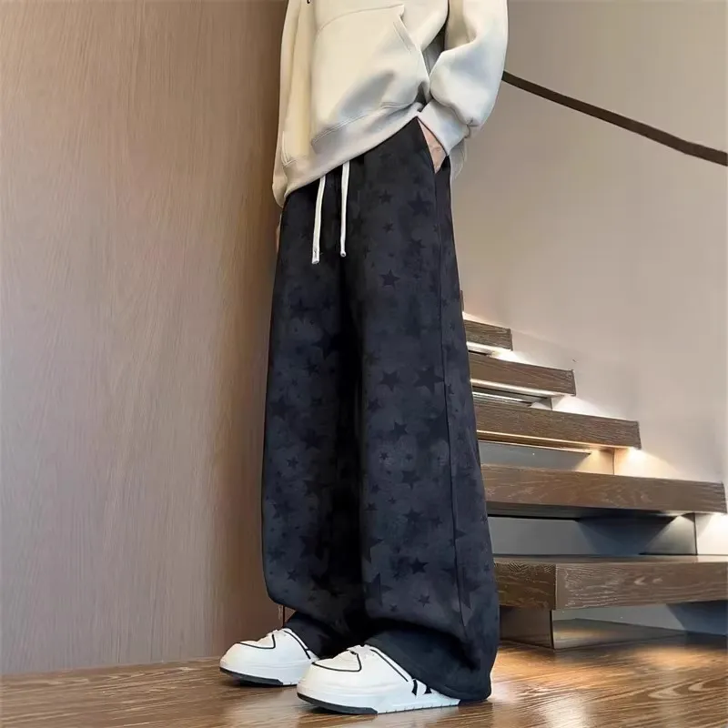 High-Quality Tie-Dye American Streetwear Casual Pants for Men - Autumn 2026 New Drawstring Sweatpants with Designer Style thumbnail 5