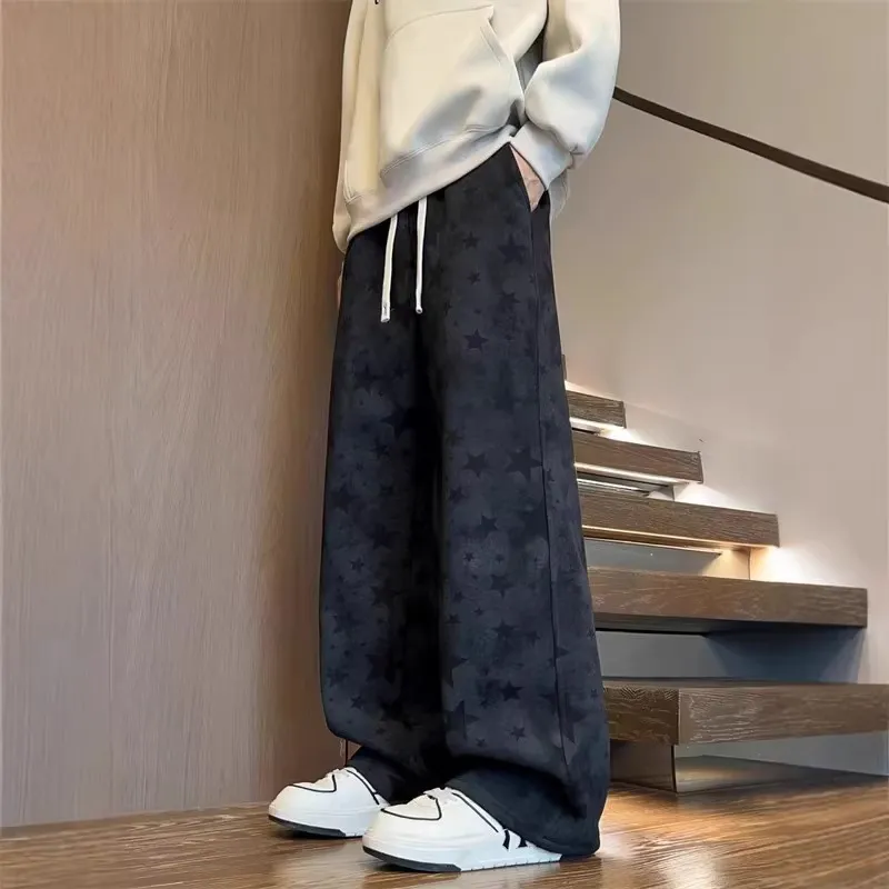 High-Quality Tie-Dye American Streetwear Casual Pants for Men - Autumn 2026 New Drawstring Sweatpants with Designer Style thumbnail 3
