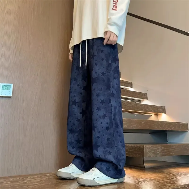 High-Quality Tie-Dye American Streetwear Casual Pants for Men - Autumn 2026 New Drawstring Sweatpants with Designer Style thumbnail 6