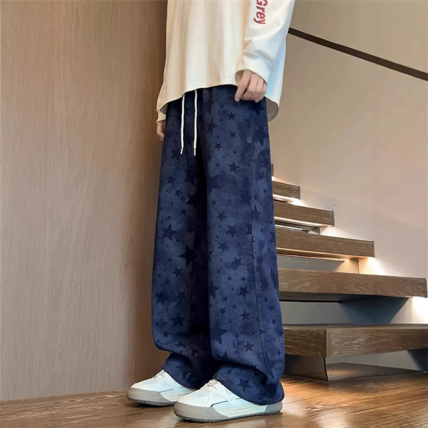 High-Quality Tie-Dye American Streetwear Casual Pants for Men - Autumn 2026 New Drawstring Sweatpants with Designer Style thumbnail 2
