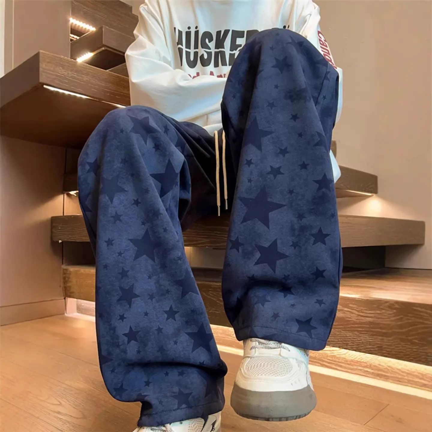 High-Quality Tie-Dye American Streetwear Casual Pants for Men - Autumn 2026 New Drawstring Sweatpants with Designer Style thumbnail 4