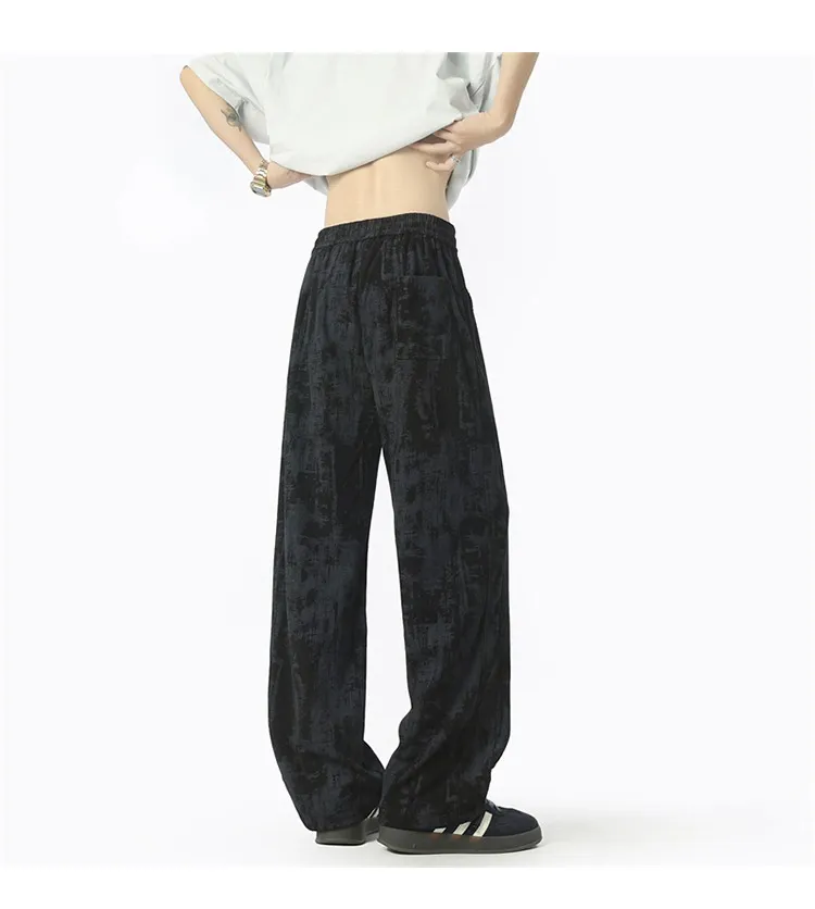 Men's Retro Tie-Dye Wide-Leg Casual Pants - Unisex Loose Fit Trendy Brand Trousers for Streetwear showcase 13