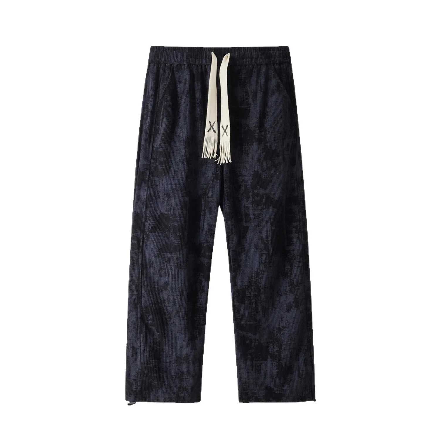 Men's Retro Tie-Dye Wide-Leg Casual Pants - Unisex Loose Fit Trendy Brand Trousers for Streetwear thumbnail 5